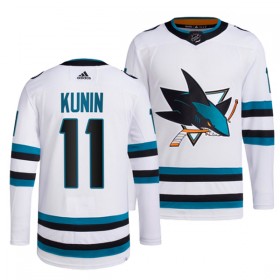 San Jose Sharks Trikot Luke Kunin 11 Weiss Authentic - Herren